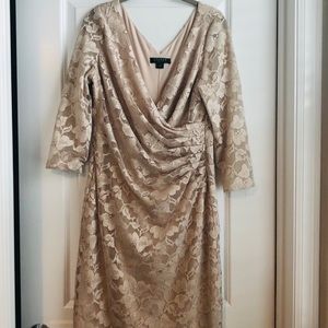 Ralph Lauren Lauren Champagne Cocktail Dress